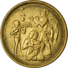 Coin, Egypt, 10 Milliemes, 1975, EF(40-45), Brass, KM:446