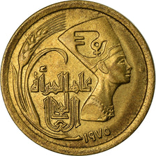 Coin, Egypt, 5 Milliemes, 1973, EF(40-45), Brass, KM:434