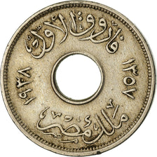 Moneta, Egitto, Farouk, Millieme, 1938, British Royal Mint, BB, Rame-nichel