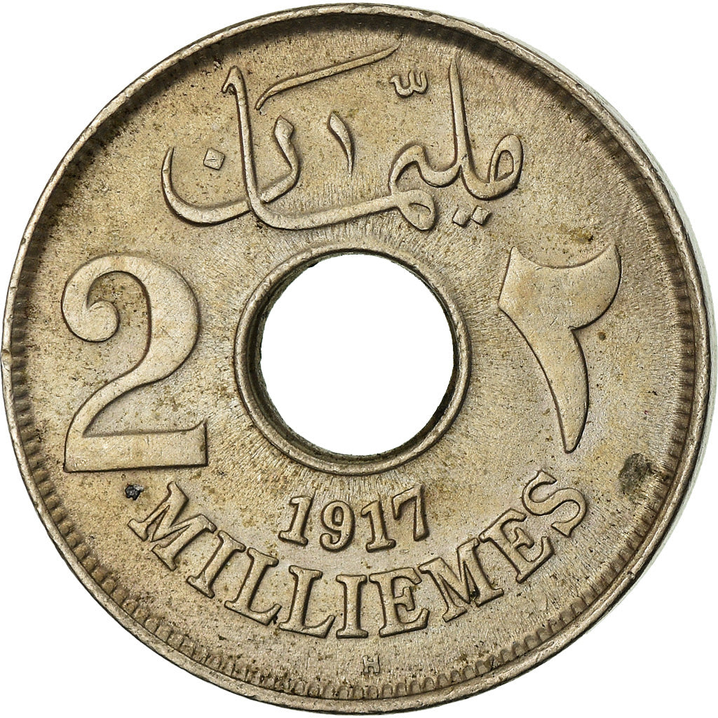 Coin, Egypt, Hussein Kamil, 2 Milliemes, 1917, EF(40-45), Copper-nickel, KM:314