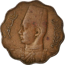 Coin, Egypt, Farouk, 5 Milliemes, 1943, British Royal Mint, VF(30-35), Bronze