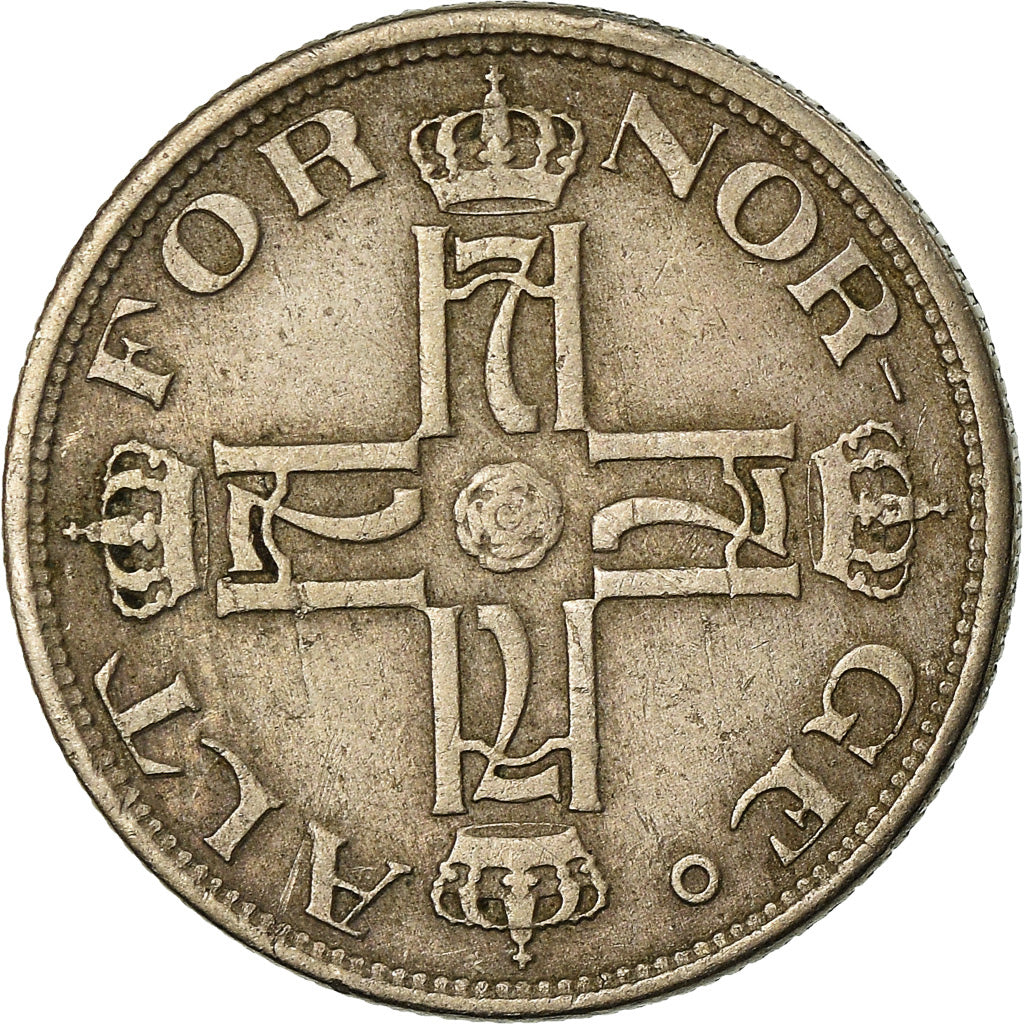 Coin, Norway, Haakon VII, 50 Öre, 1923, EF(40-45), Copper-nickel, KM:379
