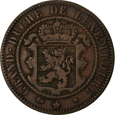 Coin, Luxembourg, William III, 10 Centimes, 1865, Paris, EF(40-45), Bronze