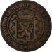 Coin, Luxembourg, William III, 10 Centimes, 1865, Paris, EF(40-45), Bronze