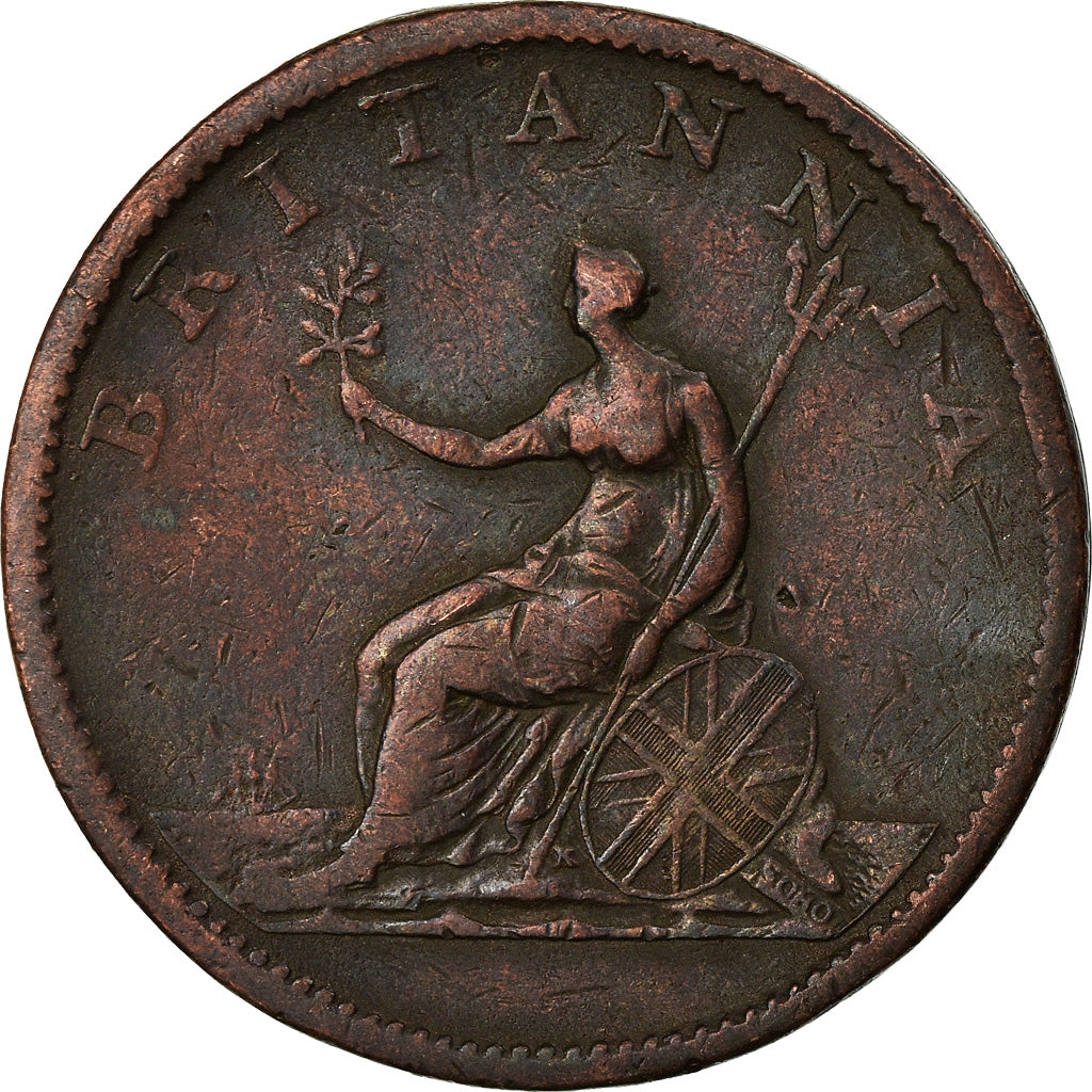 Coin, Great Britain, George III, 1/2 Penny, 1806, VF(20-25), Copper, KM:662