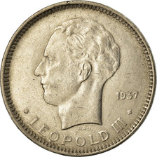 Coin, Belgium, 5 Francs, 5 Frank, 1937, EF(40-45), Nickel, KM:108
