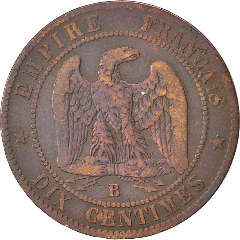 Second Empire, 10 Centimes Napoléon III tête nue, 1856 A, KM 771.1