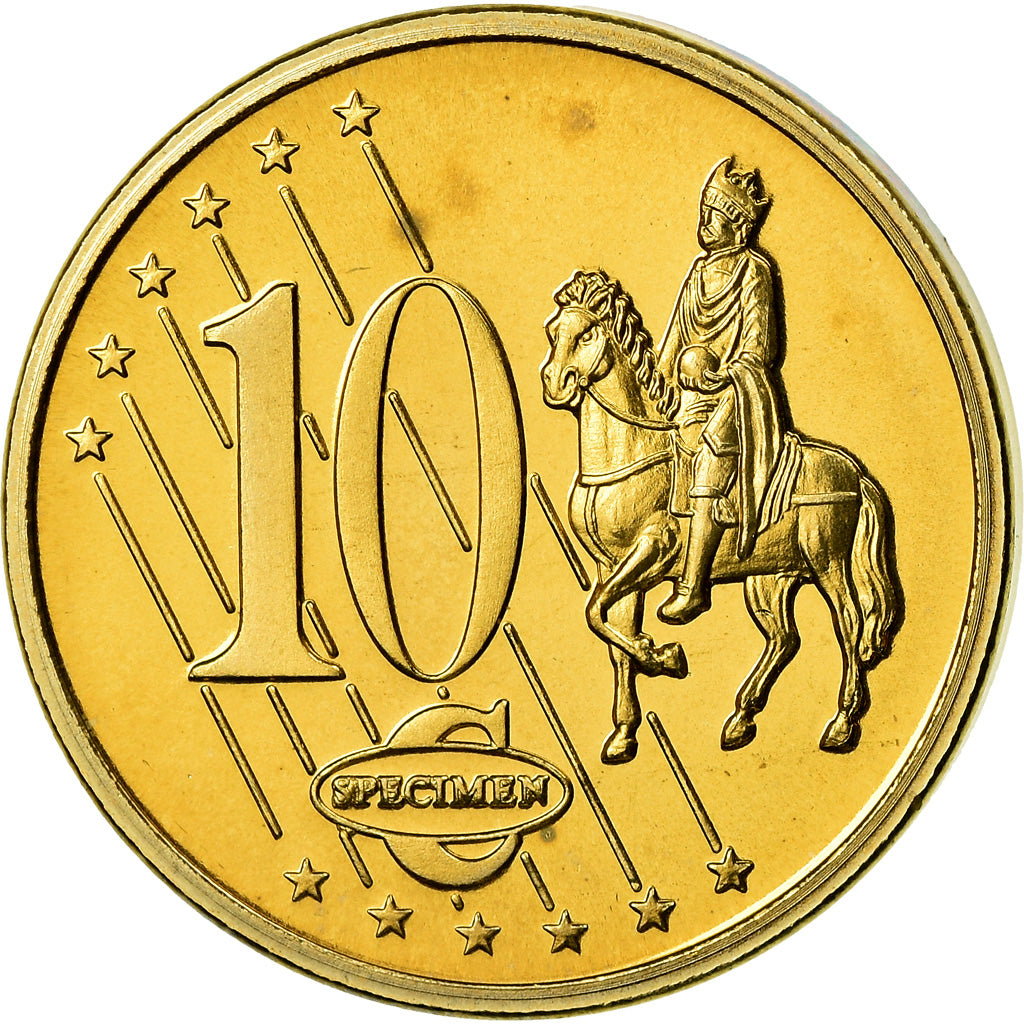 Monaco, Medaille, 10 C, Essai-Trial, 2005, UNZ, Copper-Nickel Gilt