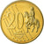 Monaco, Medal, 20 C, Essai-Trial, 2005, MS(63), Copper-Nickel Gilt