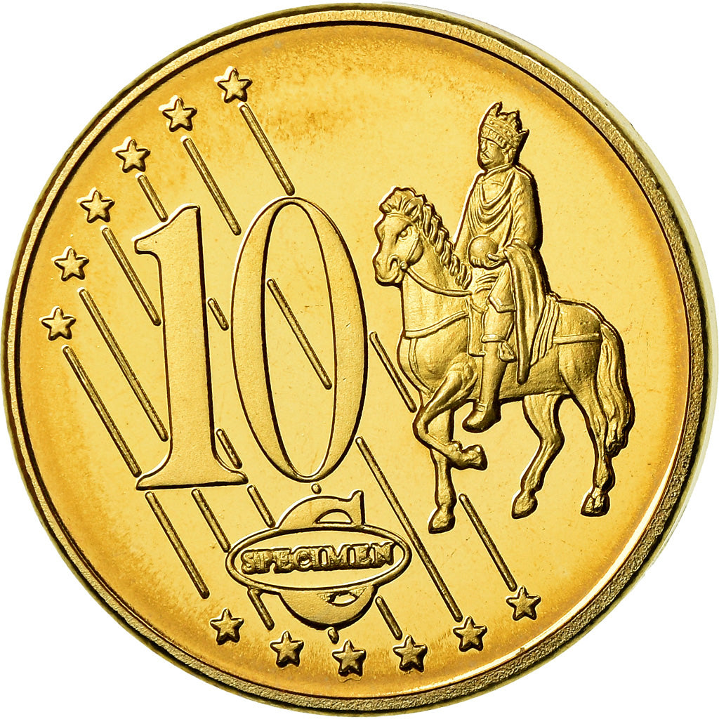 Jersey, Medal, 10 C, Essai-Trial, 2003, MS(63), Copper-Nickel Gilt