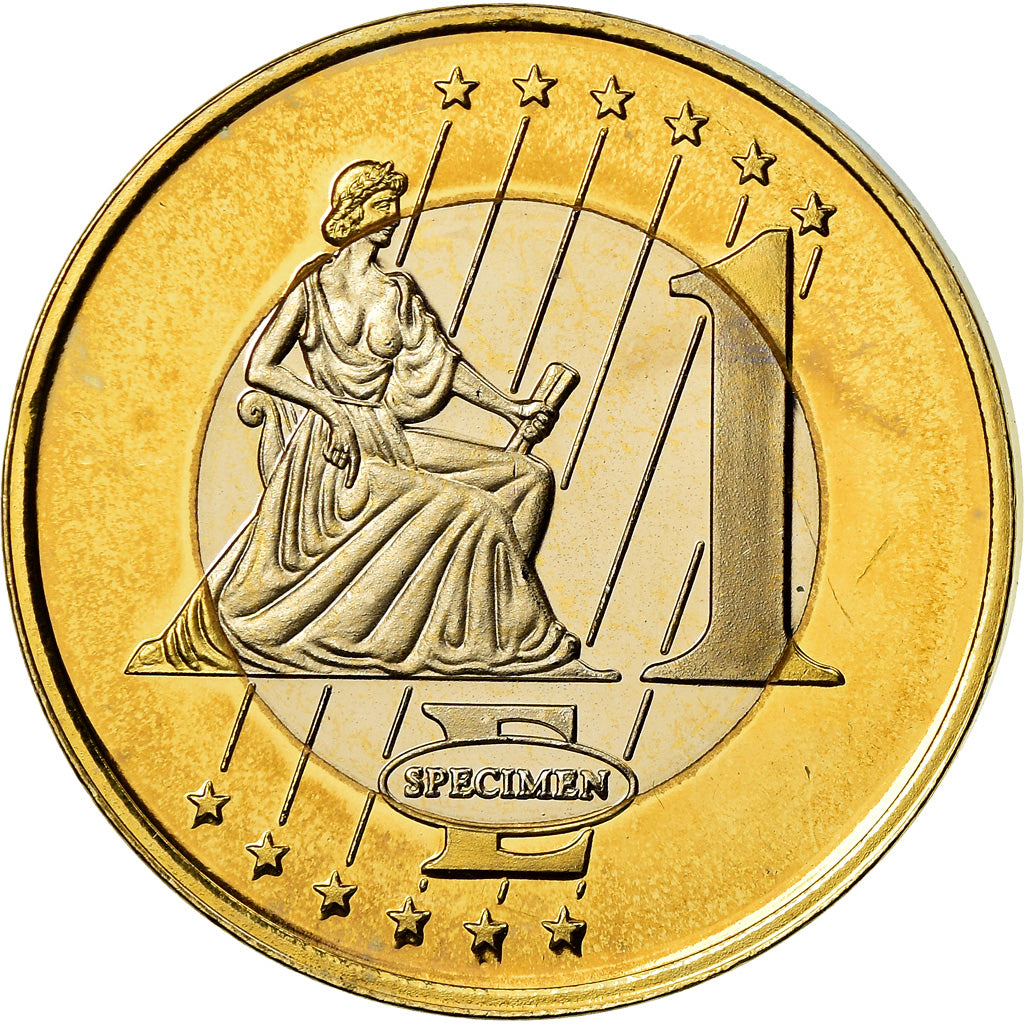Jersey, Medal, 1 E, Essai-Trial, 2003, MS(63), Bi-Metallic