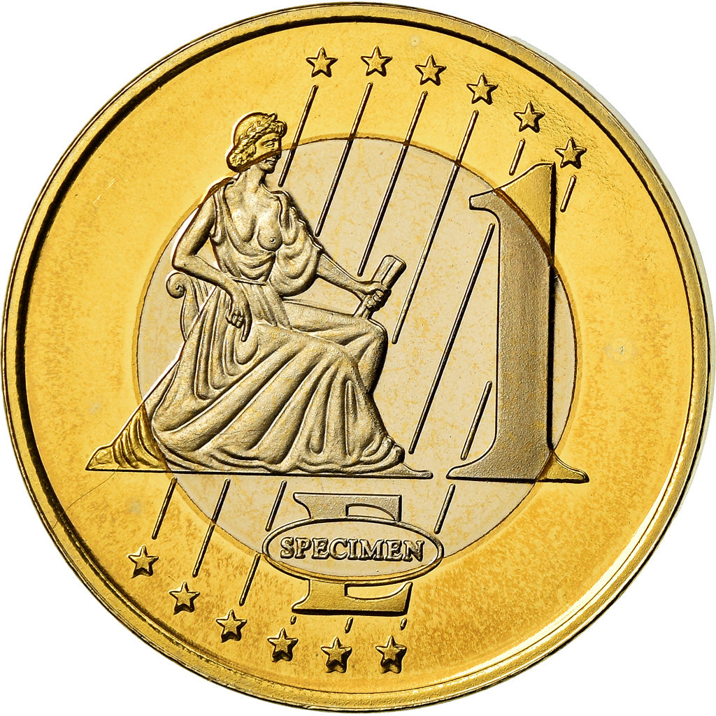 Guernsey, Medal, 1 E, Essai-Trial, 2003, MS(63), Bi-Metallic