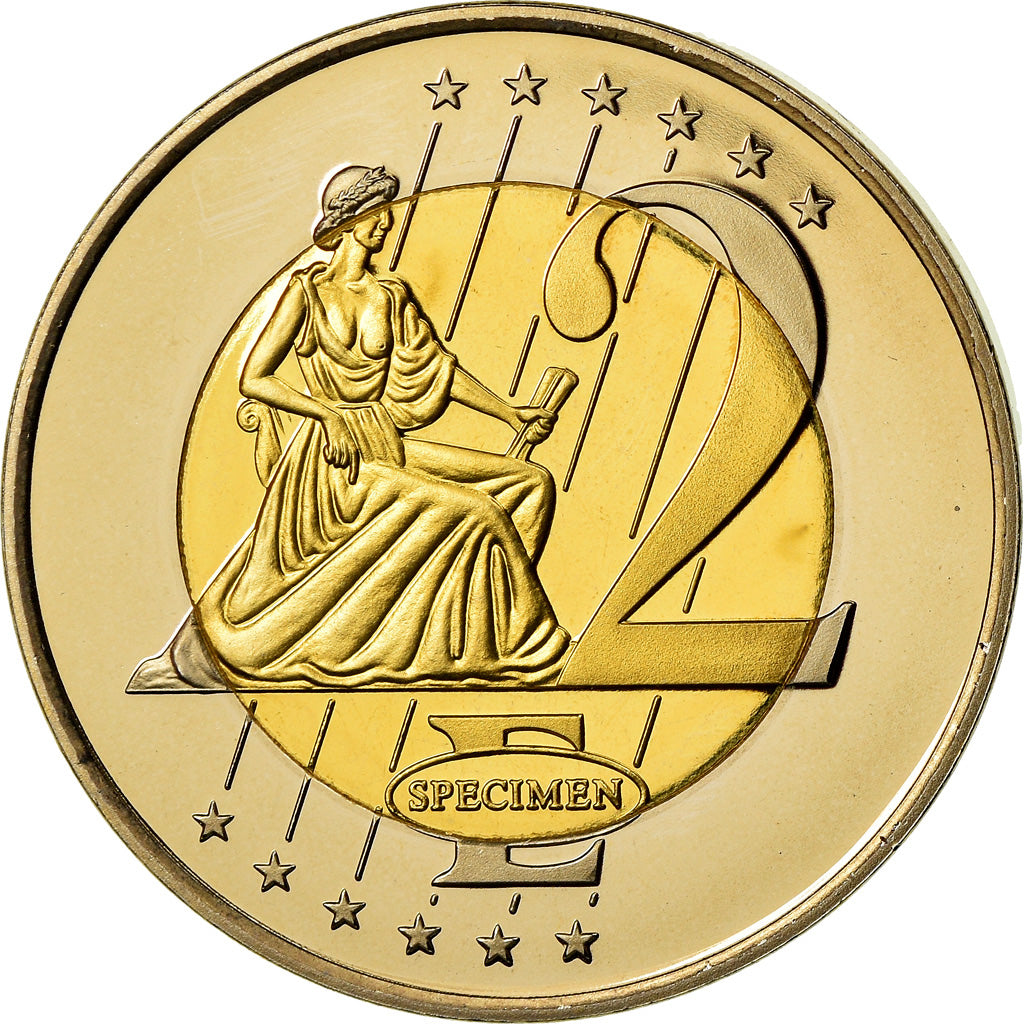 Guernsey, Medal, 2 E, Essai-Trial, 2003, MS(63), Bi-Metallic