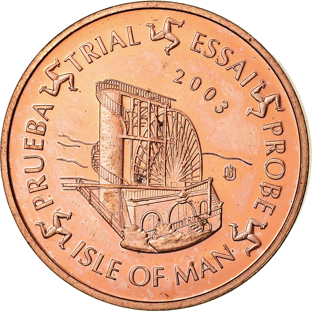 Ilha de Man, Medal, 5 C, Essai-Trial, 2003, MS(63), Cobre