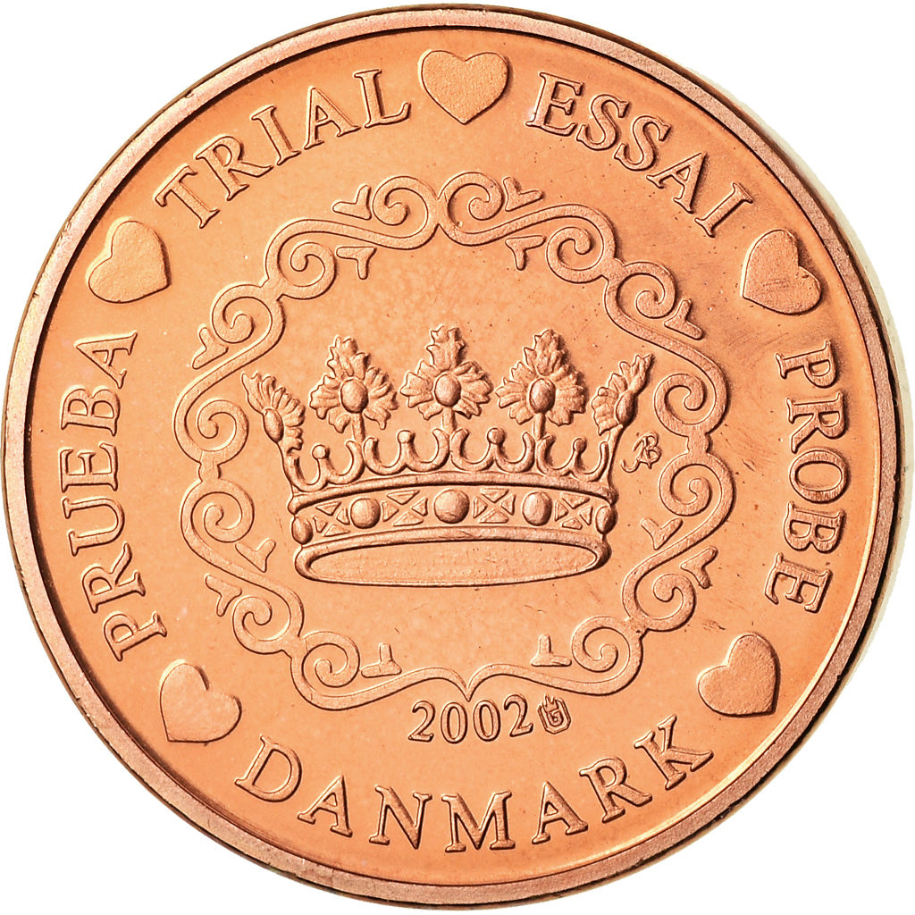 Denemarken, Medaille, 1 C, Essai Trial, 2002, UNC-, Koper
