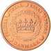 Dinamarca, medalla, 1 C, Essai Trial, 2002, SC, Cobre