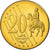 Denmark, Medal, 20 C, Essai-Trial, 2002, MS(63), Copper-Nickel Gilt