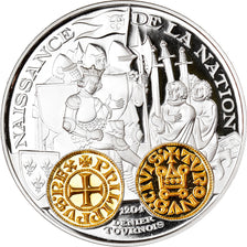 France, Médaille, Histoire Monétaire, Denier Tournois, FDC, Argent