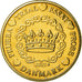 Denemarken, Medaille, 50 C, Essai Trial, 2002, UNC-, Copper-Nickel Gilt