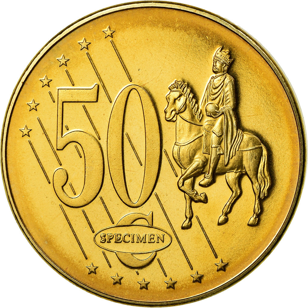 Estonia, Medal, 50 C, Essai Trial, 2003, MS(63), Copper-Nickel Gilt
