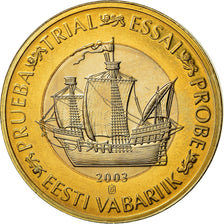 Estonia, Medal, 1 E, Essai-Trial, 2003, MS(63), Bi-Metallic