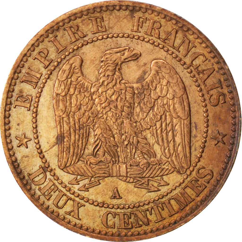 Coin, France, Napoleon III, Napoléon III, 2 Centimes, 1862, Paris, EF(40-45)