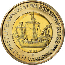 Estonia, Medal, 2 E, Essai-Trial, 2003, MS(63), Bi-Metallic