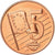 Letonia, medalla, 5 C, Essai-Trial, 2003, SC, Cobre