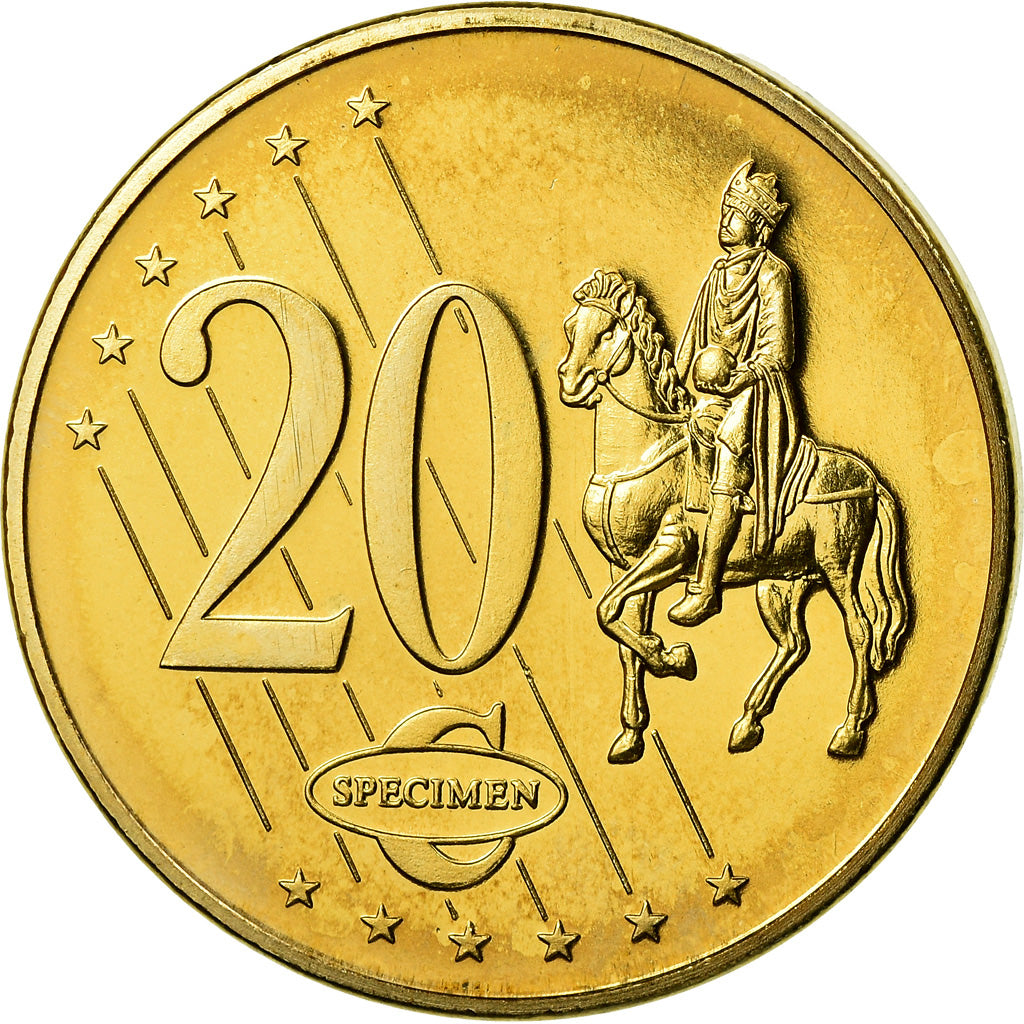 Latvia, Medal, 20 C, Essai-Trial, 2003, MS(63), Copper-Nickel Gilt