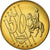 Latvia, Medaille, 50 C, Essai Trial, 2003, UNZ, Copper-Nickel Gilt
