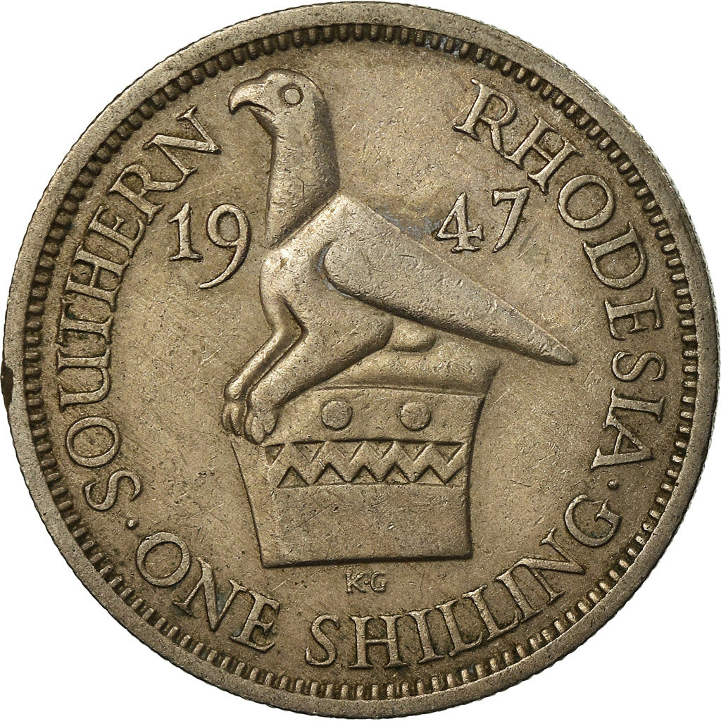 Coin, Southern Rhodesia, George VI, Shilling, 1947, EF(40-45), Copper-nickel