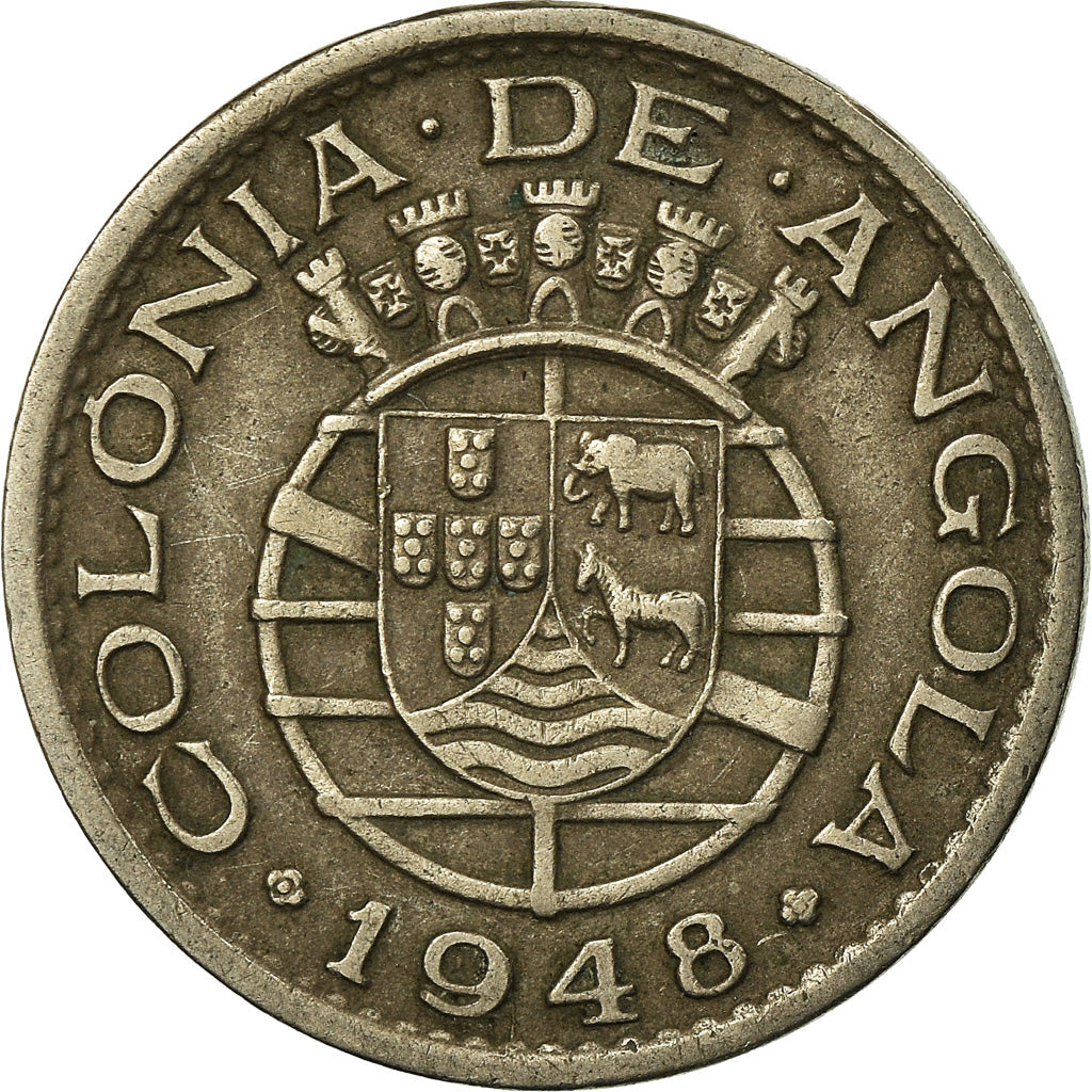 Coin, Angola, 50 Centavos, 1948, EF(40-45), Nickel-Bronze, KM:72