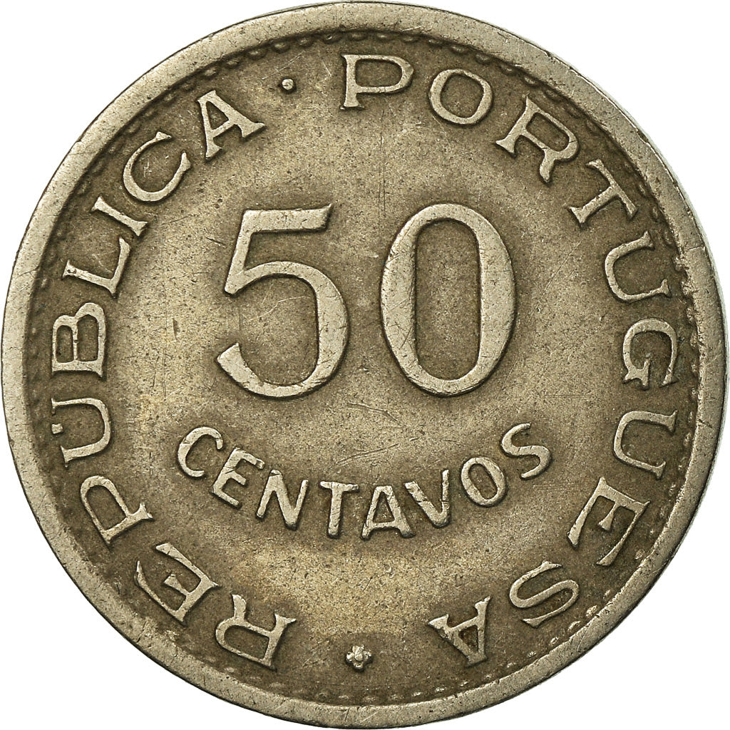 Coin, Angola, 50 Centavos, 1948, EF(40-45), Nickel-Bronze, KM:72
