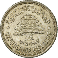 Coin, Lebanon, 50 Piastres, 1952, Utrecht, EF(40-45), Silver, KM:17