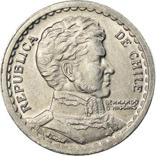 Moeda, Chile, Peso, 1956, Santiago, AU(55-58), Alumínio, KM:179a