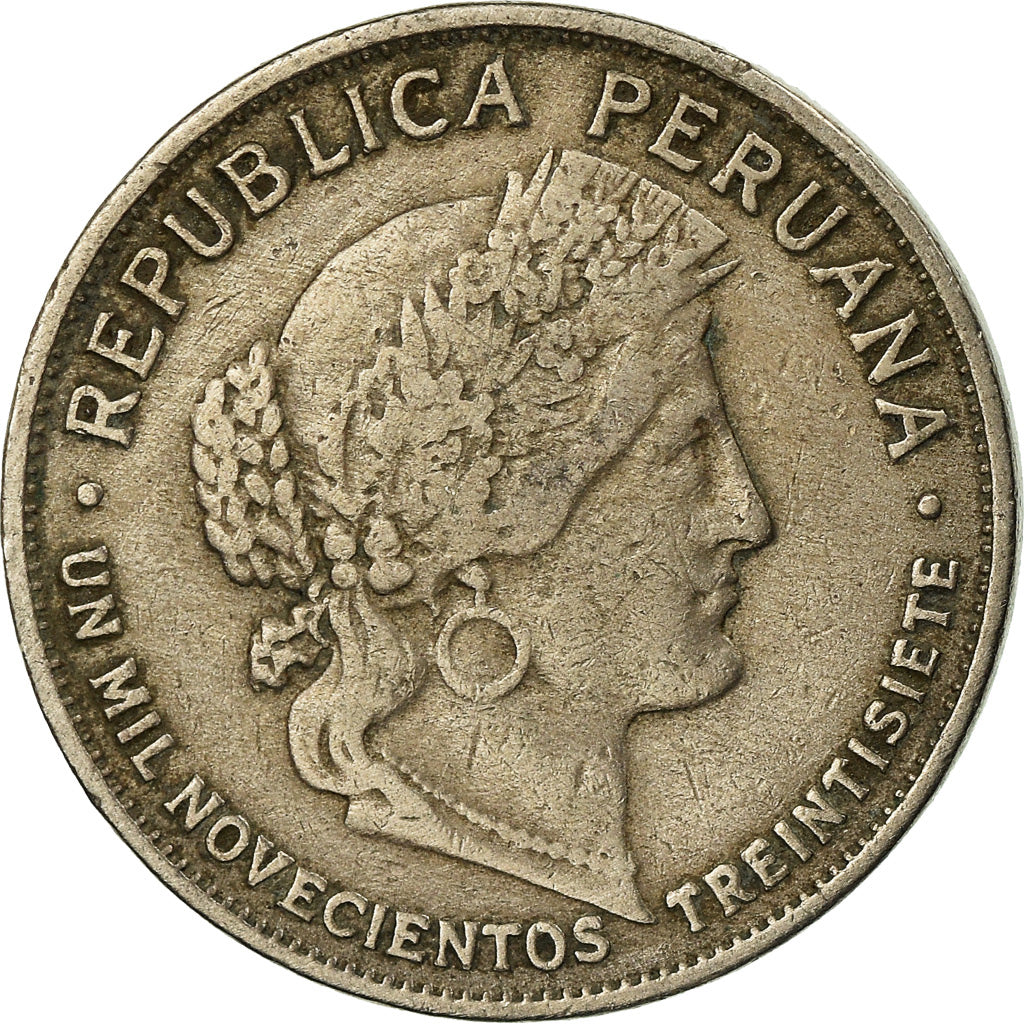 Coin, Peru, 10 Centavos, 1937, London, EF(40-45), Copper-nickel, KM:214.2
