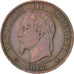 FRANCE, Napoléon III, 5 Centimes, 1863, Paris, KM #797.1, VF(30-35), Bronze, G..