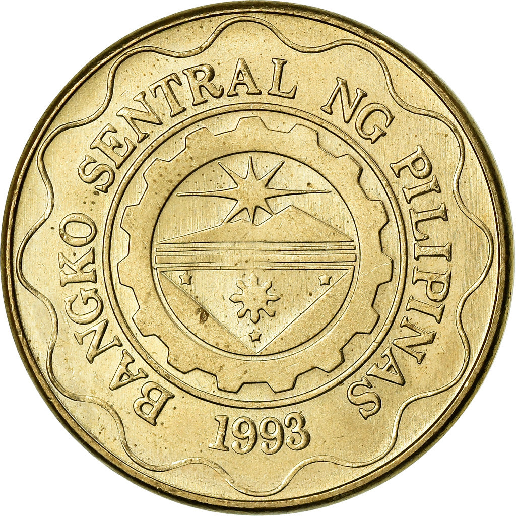 Coin, Philippines, 5 Piso, 2004, EF(40-45), Nickel-brass, KM:272