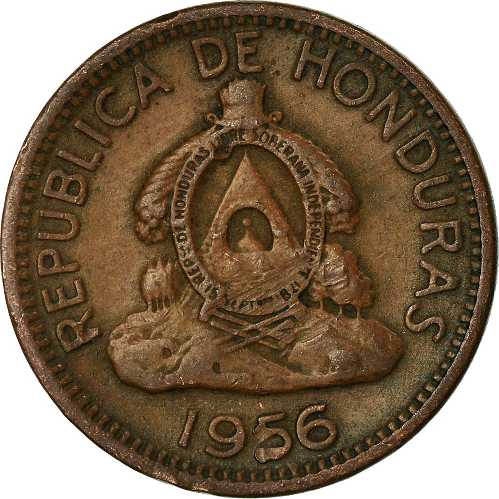 Monnaie, Honduras, 2 Centavos, 1956, Philadelphie, U.S.A., TTB, Bronze, KM:78