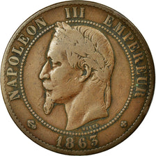Coin, France, Napoleon III, Napoléon III, 10 Centimes, 1863, Strasbourg