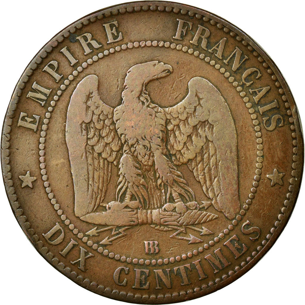 Coin, France, Napoleon III, Napoléon III, 10 Centimes, 1863, Strasbourg