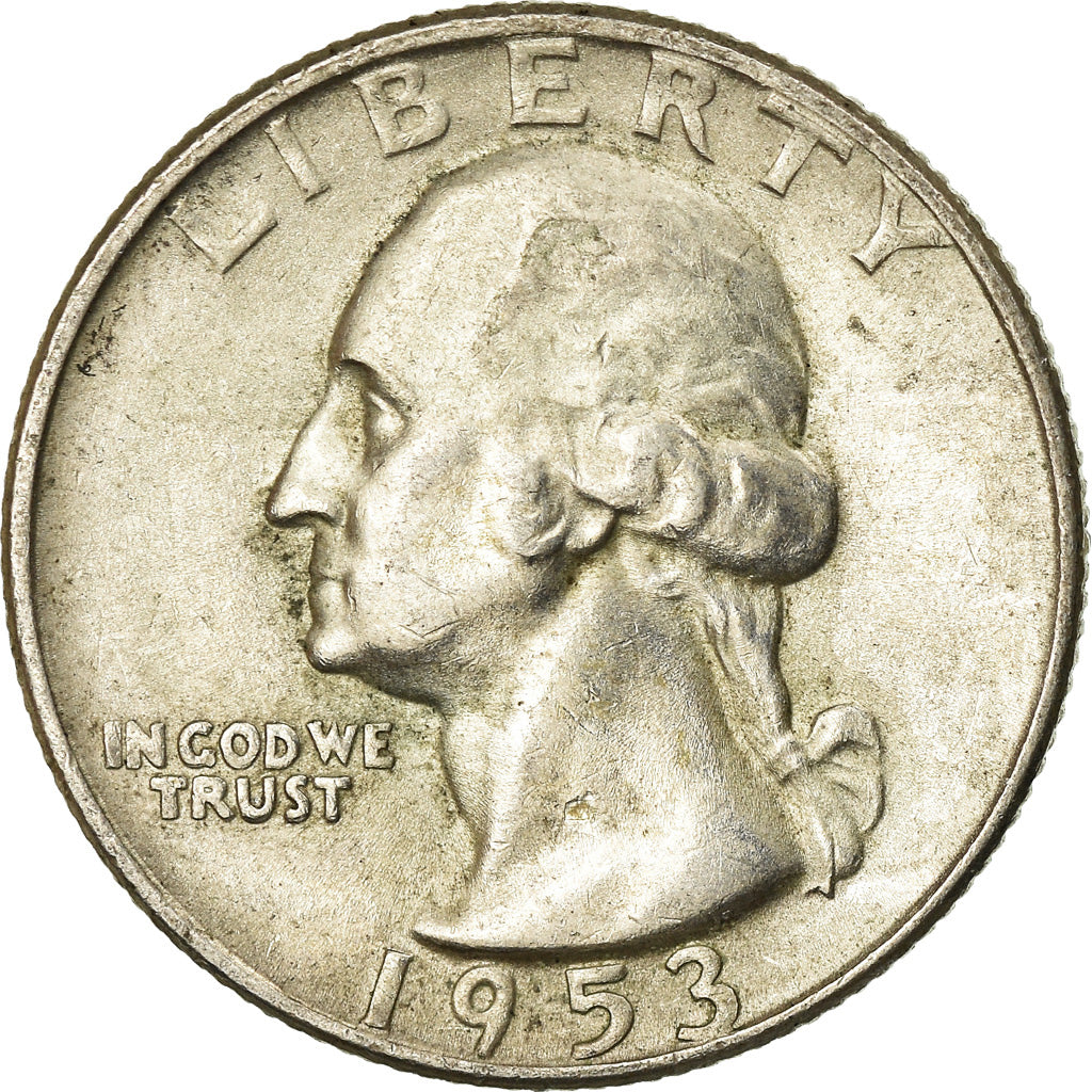 Coin, United States, Washington Quarter, Quarter, 1953, U.S. Mint, Denver