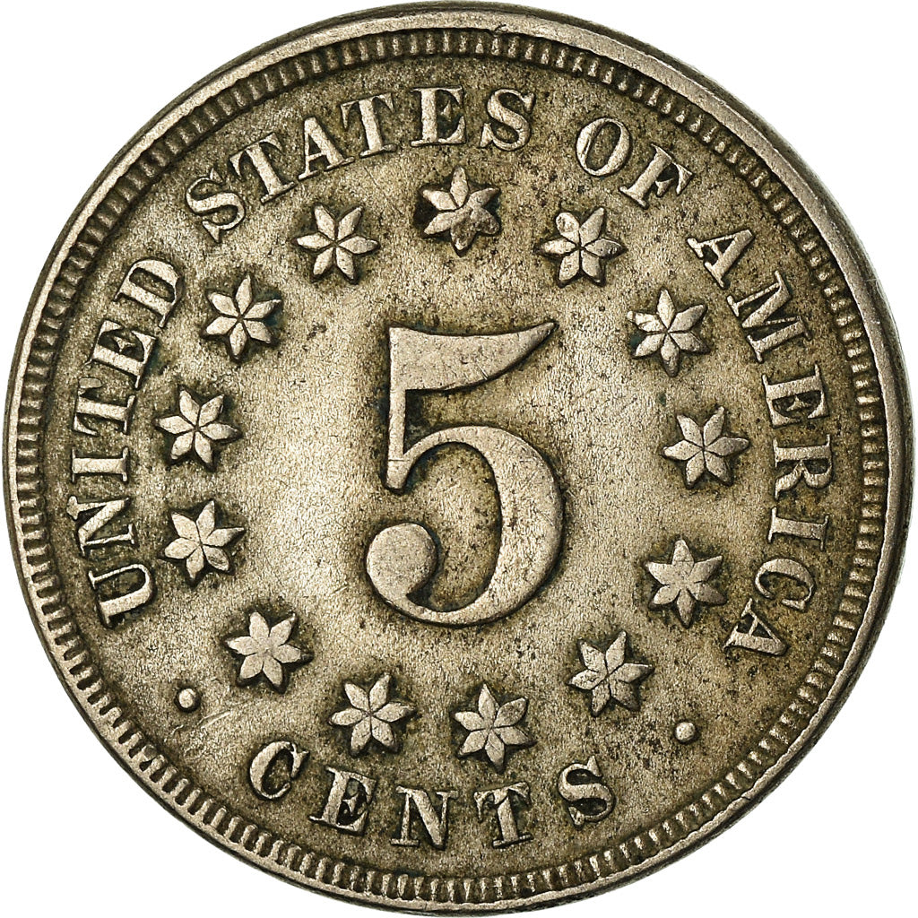 Monnaie, États-Unis, Shield Nickel, 5 Cents, 1867, U.S. Mint, Philadelphie