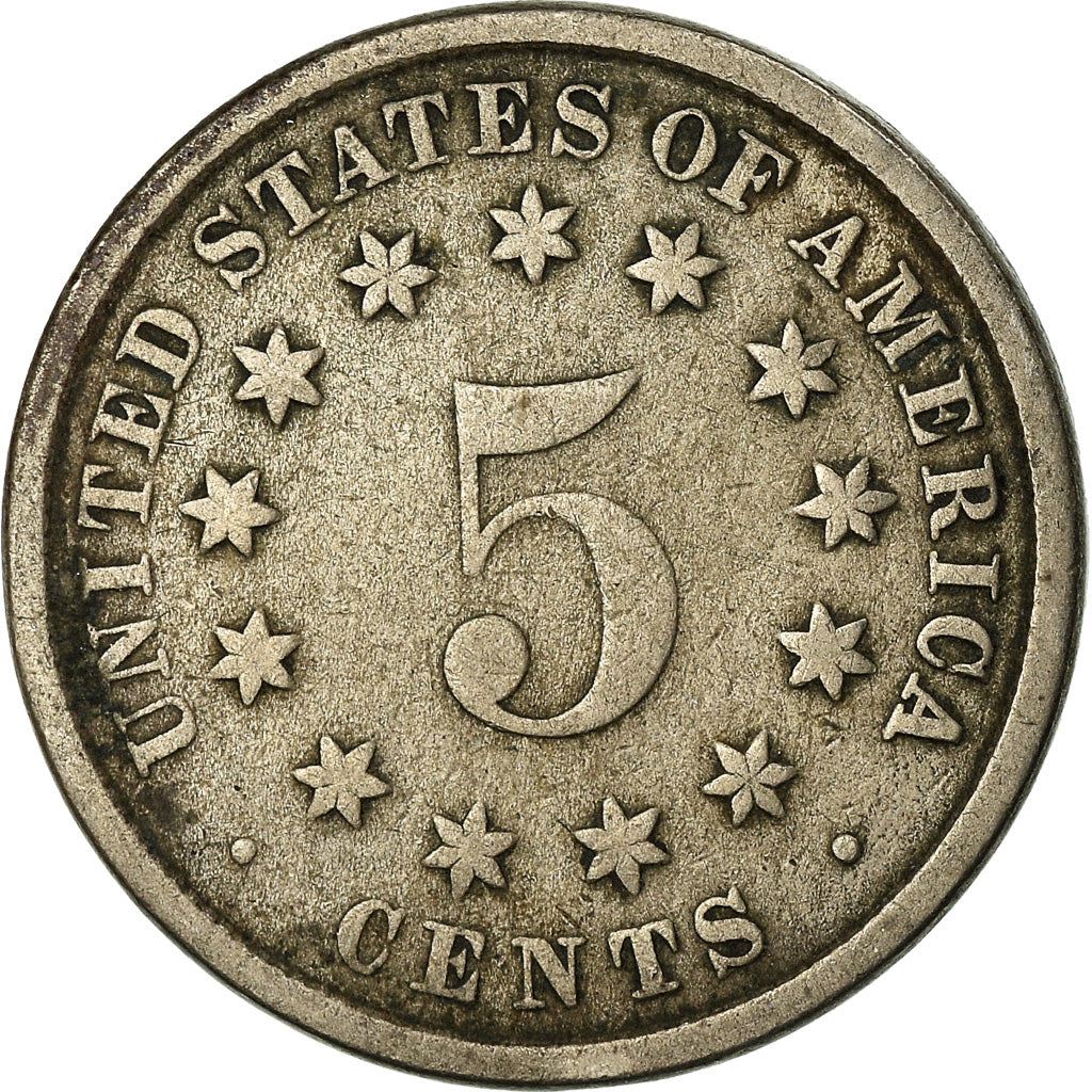 Monnaie, États-Unis, Shield Nickel, 5 Cents, 1883, U.S. Mint, Philadelphie