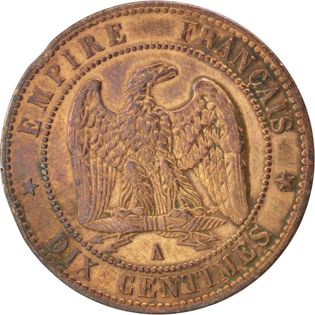 Coin, France, Napoleon III, Napoléon III, 10 Centimes, 1863, Paris, VF(30-35)