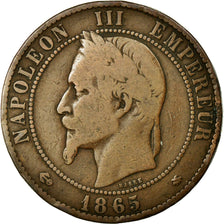 Moneda, Francia, Napoleon III, Napoléon III, 10 Centimes, 1865, Paris, BC