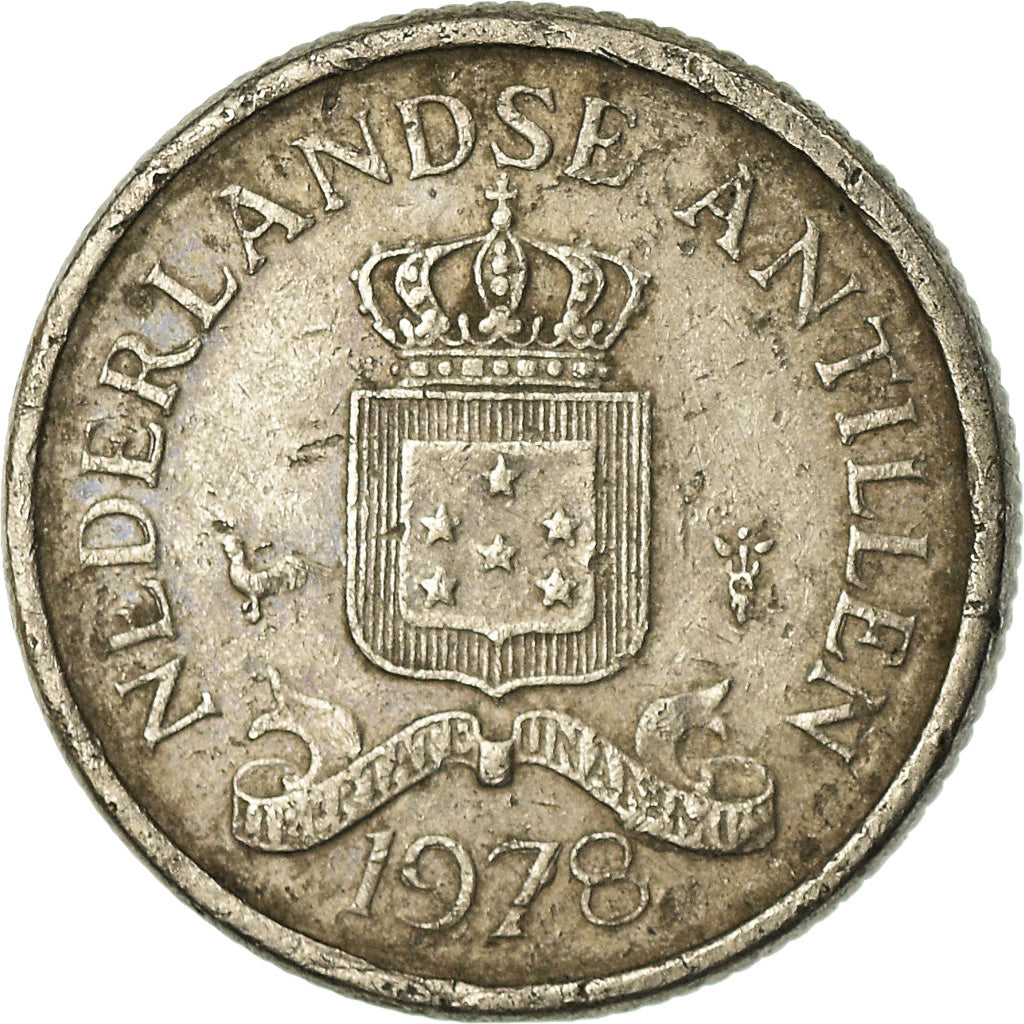 Coin, Netherlands Antilles, Juliana, 10 Cents, 1978, EF(40-45), Nickel, KM:10