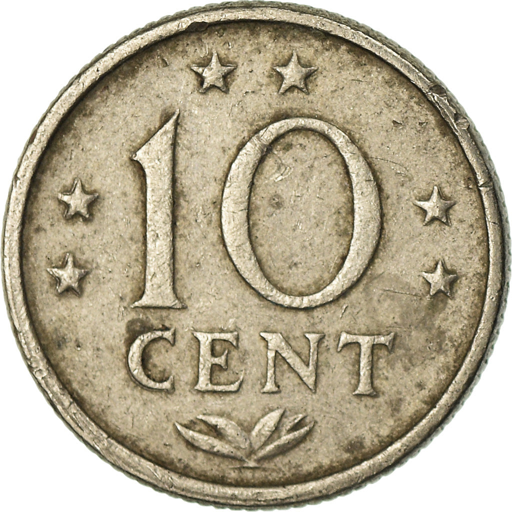 Coin, Netherlands Antilles, Juliana, 10 Cents, 1978, EF(40-45), Nickel, KM:10