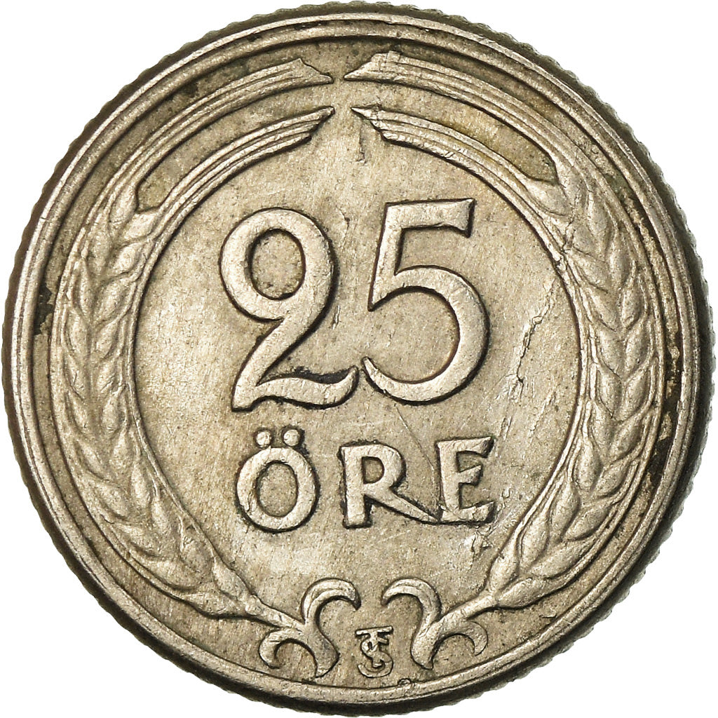 Münze, Schweden, Gustaf V, 25 Öre, 1946, SS, Nickel-Bronze, KM:798