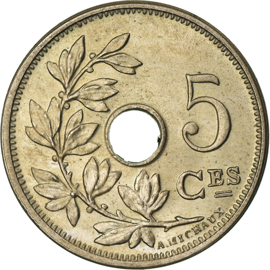 Coin, Belgium, 5 Centimes, 1904, EF(40-45), Copper-nickel, KM:54